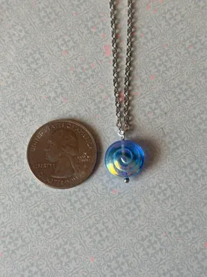 Handmade spiral swirl uzumaki funky boho fairy style simple necklace🌀 thumbnail 8