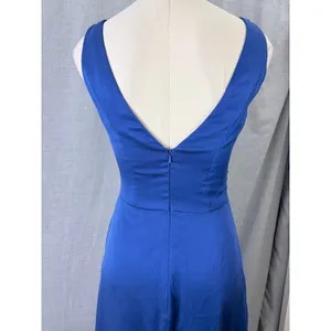 Belsoie Royal Blue Pleated Chiffon Embellished‎ V-Neck Formal Gown Dress 6 Prom thumbnail 9