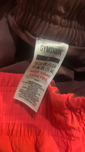Gymshark 2-in-1 Running Shorts - Coral Pink / Brown - Built-in Liner, High Waisted Drawstring Athletic Shorts thumbnail 3
