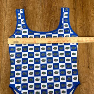 Dyme Lyfe Florida Gators Bodysuit Swimsuit XL Blue White Checkered NCAA Fan Gear thumbnail 2