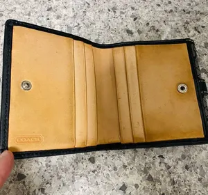 Coach wallet with signature logo black and grey thumbnail 3