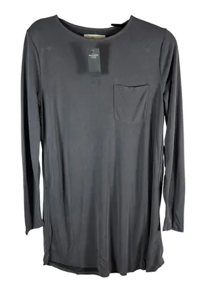 Abercrombie & Fitch‎ Womens Grey Long Sleeve Pocket Tunic Top Medium T-Shirt thumbnail 1