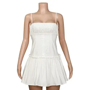 MAJORELLE Carly Cotton Poplin Mini Dress, White, XS thumbnail 4