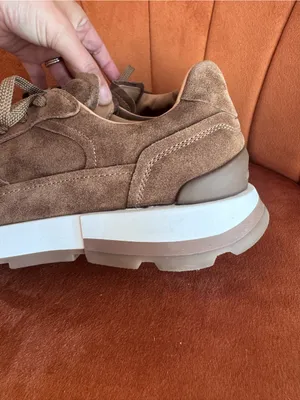 Massimo Dutti Brown Suede Lace up Sneakers Chunky thumbnail 4