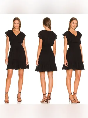 Rails Tara Lace Detail Mini Dress Black size medium thumbnail 2