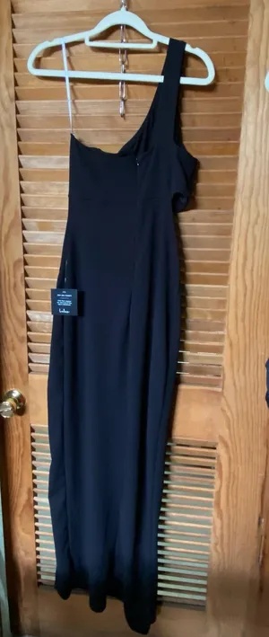 Lulus Medium One-Shoulder Cut-Out Black Maxi Dress thumbnail 1