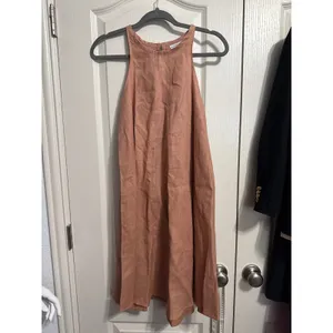 Handmade Linen Blend Trapeze Mini Dress Lagenlook Minimalist Primitive‎ Capsule thumbnail 3