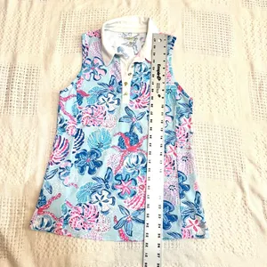 Lilly Pulitzer M UPF 50+ Luxletic Imara Polo top TB2 3653 thumbnail 3