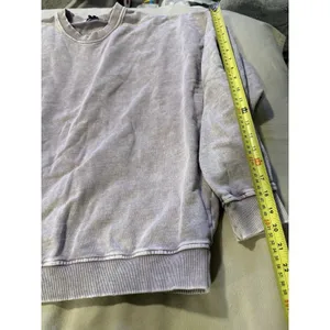 Free People x Falling Forward Washed Purple Slouchy Destroyed Sweatshirt L thumbnail 7