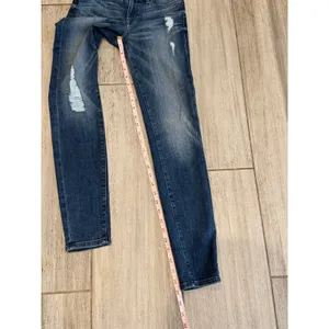 FRAME Granville Skinny Jeans Blue Distressed Low Rise Stretch Womens Size 24 thumbnail 3