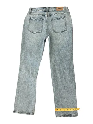RSQ Women's Low Rise Straight lLeg Jeans - Light Blue Wash Size 29 thumbnail 4
