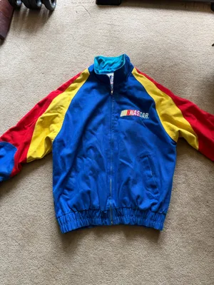 Vintage NASCAR Bomber Jacket Blue Size M thumbnail 3