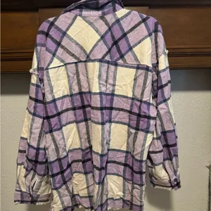 White Birch Purple and Cream Utility Jacket thumbnail 2