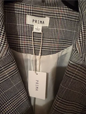 NWT prima large striped coat‎ size large thumbnail 3