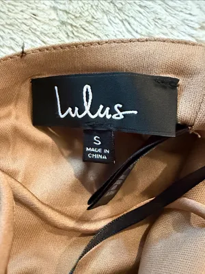 Lulus Sparkly Cropped V Neck Lace Up Back In Bronze Gold Size Small thumbnail 5