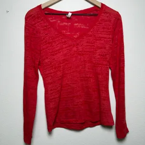 Splash y2k Women‎ Cyber Grunge Sheer Top XL Red Mall Goth V-Neck thumbnail 4