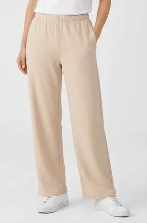 Naked Wardrobe Tan Beige High Waisted Straight Leg Sweatpants XS thumbnail 1