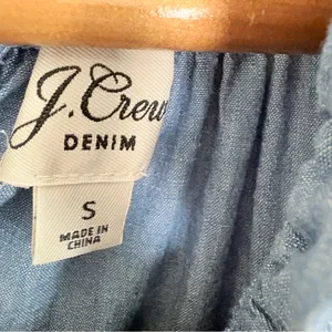 J.Crew Re-Imagined denim flowy dress with a gathered neckline Size S‎ thumbnail 8