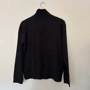 LL Bean Turtleneck Sweater Womens M Black Gray Excellent Merino Wool Vintage thumbnail 4