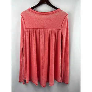 Women’s We the Free Large Faded Orange Henley Top thumbnail 3