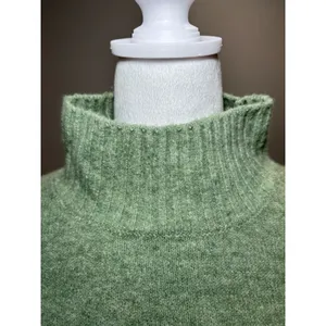 For the Republic Sage Green Wool‎ Blend Mock Turtleneck Sweater Large Cozy Hygge thumbnail 7