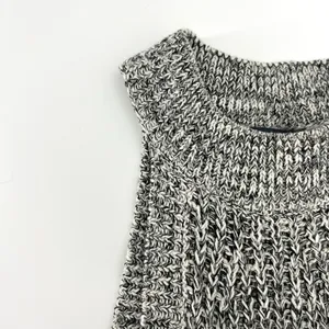 Lovemarks Chunky Knit Halter High Neck Sleeveless Sweater Heather‎ Grey S thumbnail 9