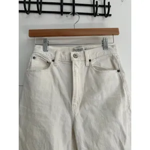 Abercrombie & Fitch Ultra High Rise Cropped Wide Leg Jeans White Size 24 thumbnail 2