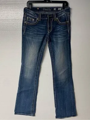 Miss Me Jeans Women Size 29W Low Rise Faded Signature Boot Cut Denim JS50108124 thumbnail 1