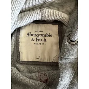 Vintage‎ Abercrombie & Fitch Grey Patch Hoodie Medium Y2K Applique thumbnail 4
