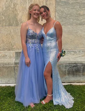 Jovani Light Blue Prom Dress thumbnail 3
