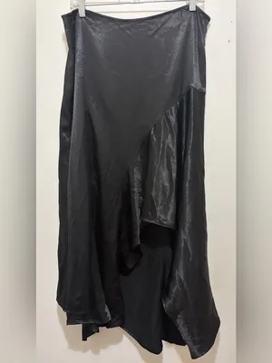 Free People Sunrise Asymmetrical Skirt in Black Sz.14 thumbnail 2