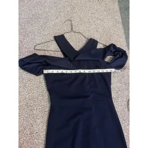 Lulus Navy Blue Sleeveless Bodycon Dress Criss Cross Off Shoulder S‎ thumbnail 6