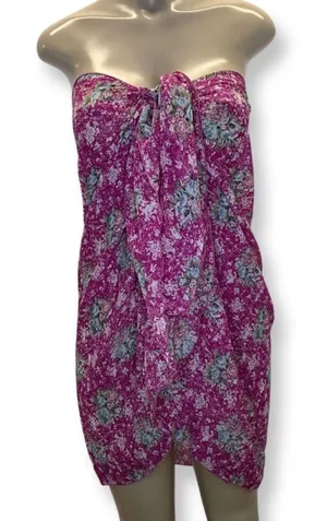 Zuliana floral long sarong/dress Made in USA NWT thumbnail 1