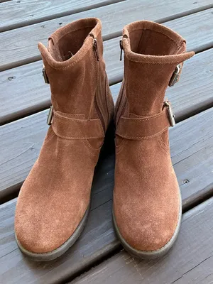 Genuine Suede Buckle Ankle Booties - stylish and comfy 🤎🤎 thumbnail 14