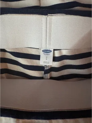 Old Navy Blue & White Striped Midi Skirt thumbnail 3