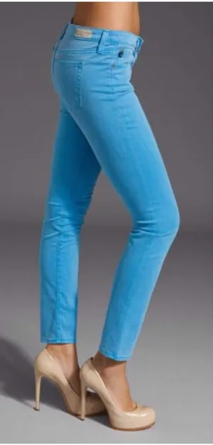 AG Adriano Goldschmied the Stilt Cigarette Electric Blue Jeans Y2K‎ thumbnail 1