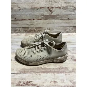 Crocs LiteRite Pacer Sneaker Women's Size 10 Neutral Camo Waterproof Lightweight thumbnail 3