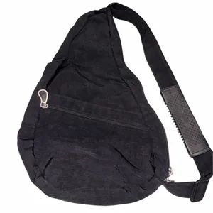 AmeriBag Small Healthy Back Black Nylon Slingpack Hiking Travel Bag thumbnail 1