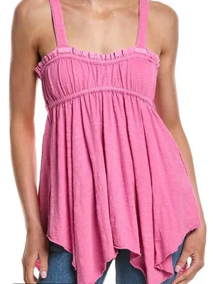Free People Amaryllis pink tank top thumbnail 1