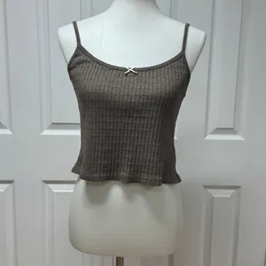 Brandi Melville Brown Skylar Bow Tank Top - One Size.‎ thumbnail 7