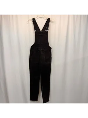 Madewell Black Denim Jean Overalls S Cabincore Minimalist Workwear Granola Girl thumbnail 2