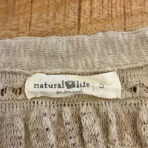 Natural Life Cardigan S Cottagecore Ruffle Pointelle Knit Cropped Peasant Hippie thumbnail 8
