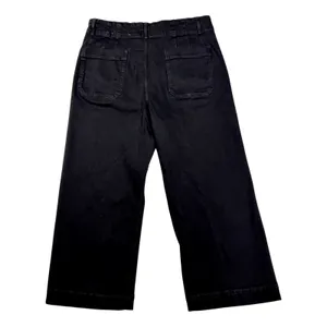 Anthropologie Maeve Jeans Women's 34 Colette Crop Wide Leg High Rise Pant Black thumbnail 6