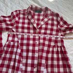 Tuckernuck Pomander Place Apple Red Gingham Scarlett Button Down Shirt NEW thumbnail 8
