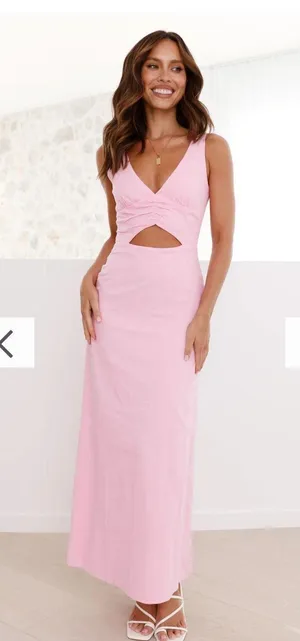 Billy J Pink Midi Dress Size 4 thumbnail 1