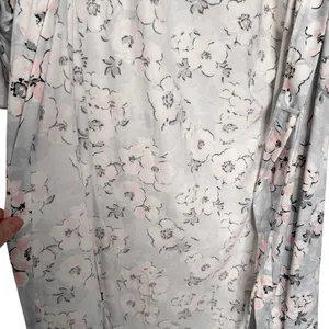 Rene Rafe Pink Blue Floral Short Robe Size L thumbnail 8