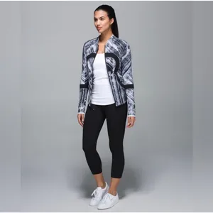 Lululemon Find Your Bliss Reversible Full Zip Jacket Black White Mesh Womens‎ 4 thumbnail 3