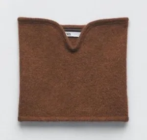 Zara brown tube top fluffy thumbnail 1