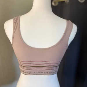 Lucky Brand Womens‎ Seamless Logo Striped Bralette Mauve Size 1X thumbnail 6