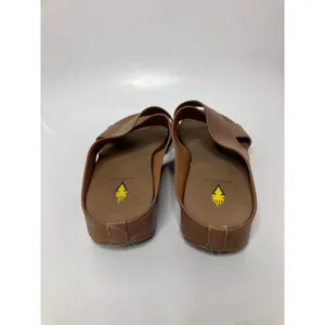 Volatile Cross Strap Sandals Womens 11 Brown Good Leather Platform Slides UQ001 thumbnail 6